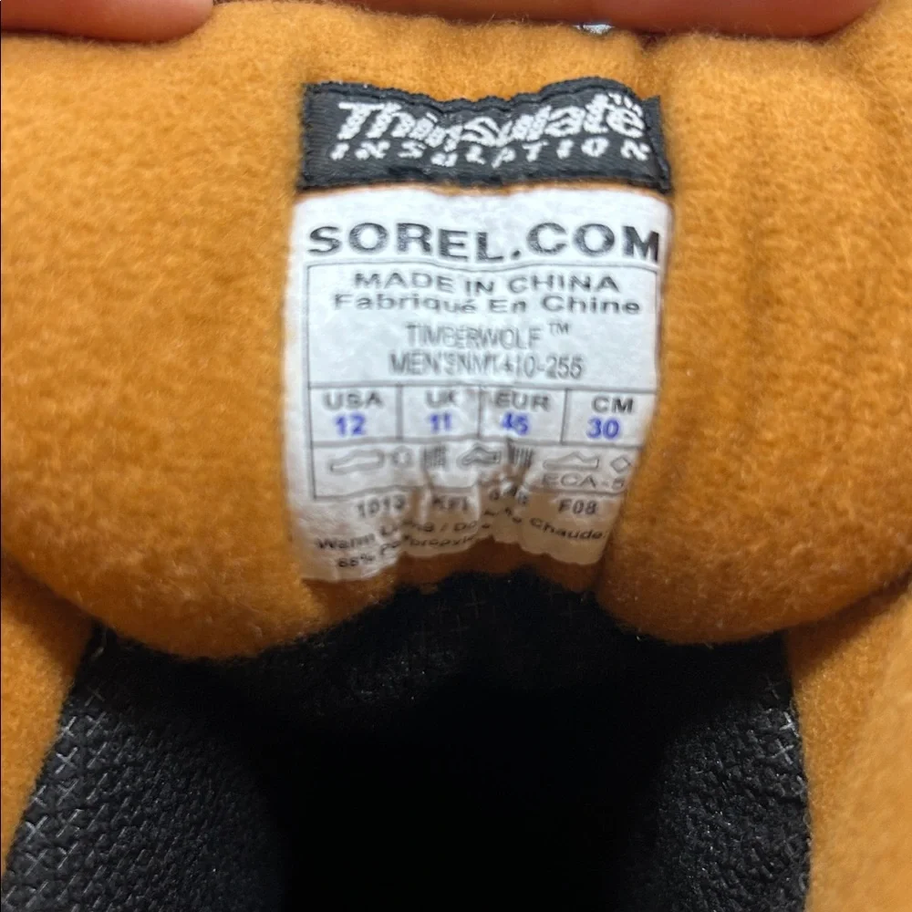 Like New! Sorel Waterproof Timberwolf Hiking Boots Men Sz:12